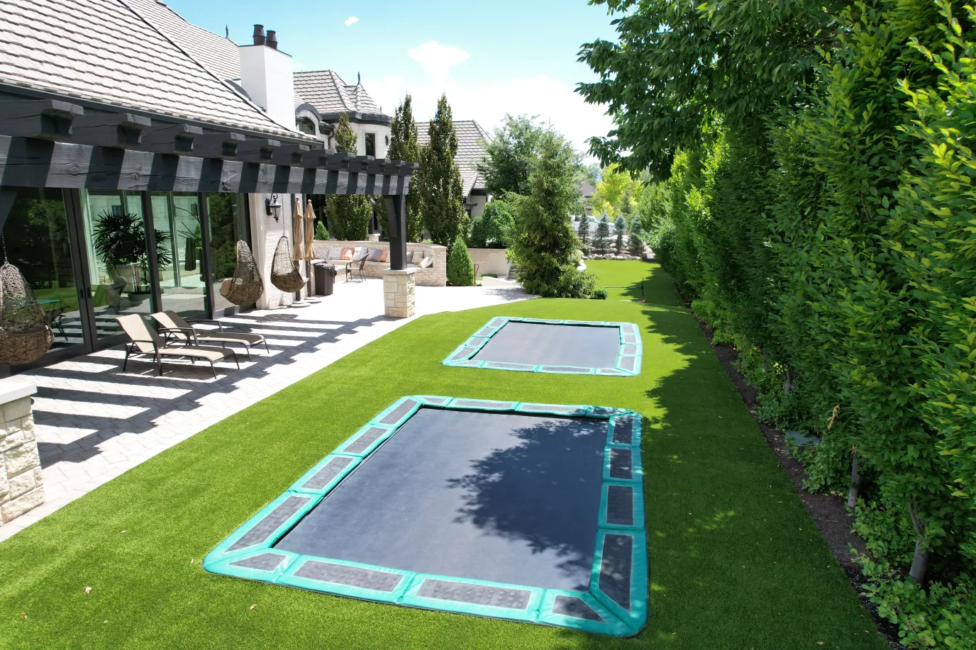 Artificial turf rolls and samples at The Turf Yard Mesa yard