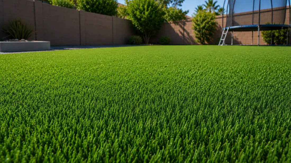 Artificial sports turf on a recreational training field