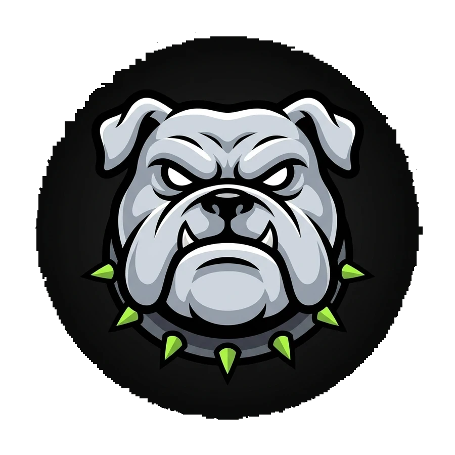 The Turf Yard bulldog mascot